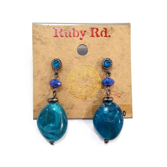 Ruby Rd. Jewelry - NWT Ruby Rd. Blue AB Beaded Dangle Earrings Ruby Rd. Jewelry - NWT Ruby Rd. Blue AB Beaded Dangle Earrings